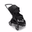 Bugaboo Dragonfly seat stroller with black chassis, midnight black fabrics and midnight black sun canopy. The sun canopy is fully extended. - Thumbnail Slide 3 of 16