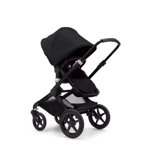 Bugaboo Fox 3 bassinet and seat stroller black base, midnight black fabrics, midnight black sun canopy - Main Image Slide 7 of 7