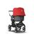Bugaboo Fox 2 seat and carrycot pushchair red sun canopy, grey melange fabrics, aluminium base - Thumbnail Slide 1 of 10
