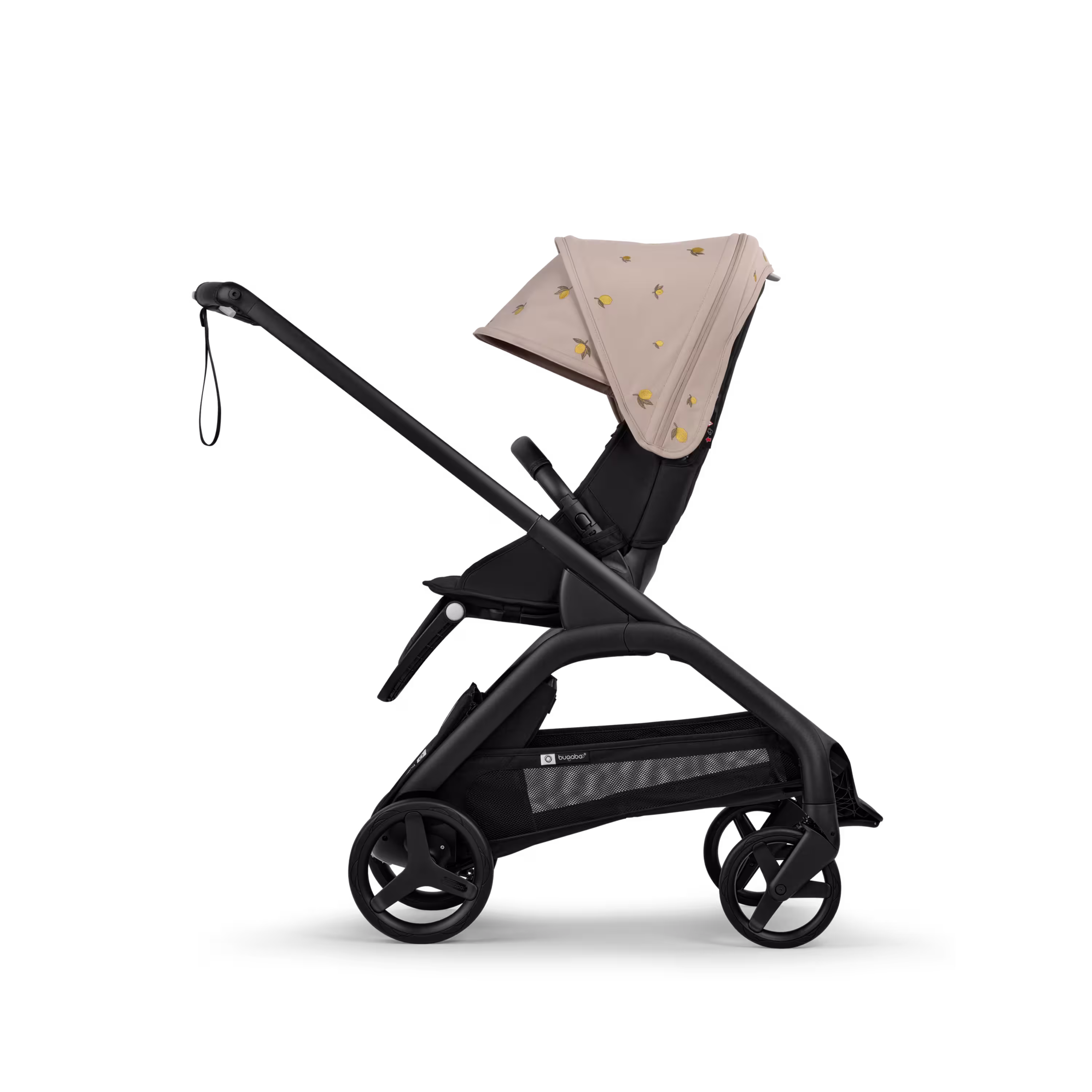 Bugaboo x Konges SlØjd limited edition Dragonfly bassinet and seat stroller black base, midnight black fabrics, desert taupe melange sun canopy - Main Modal Image Slide 2 of 16