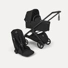Bugaboo Dragonfly Plus 2-in-1 stroller black base, heritage black fabrics, heritage black sun canopy