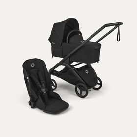 Bugaboo Dragonfly Plus 2-in-1 stroller black base, heritage black fabrics, heritage black sun canopy