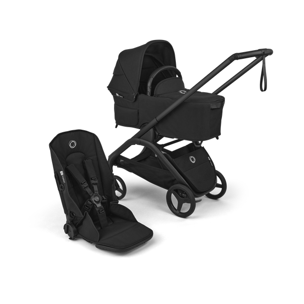 Bugaboo Dragonfly Plus 2-in-1 stroller black base, heritage black fabrics, heritage black sun canopy