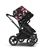 Bugaboo Donkey 5 twin stroller black base, midnight black fabrics, animal explorer pink/red sun canopy - Thumbnail Slide 4 of 12