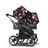 Bugaboo Donkey 5 Duo double stroller graphite base, grey mélange fabrics, animal explorer pink/ red sun canopy - Thumbnail Slide 2 of 10