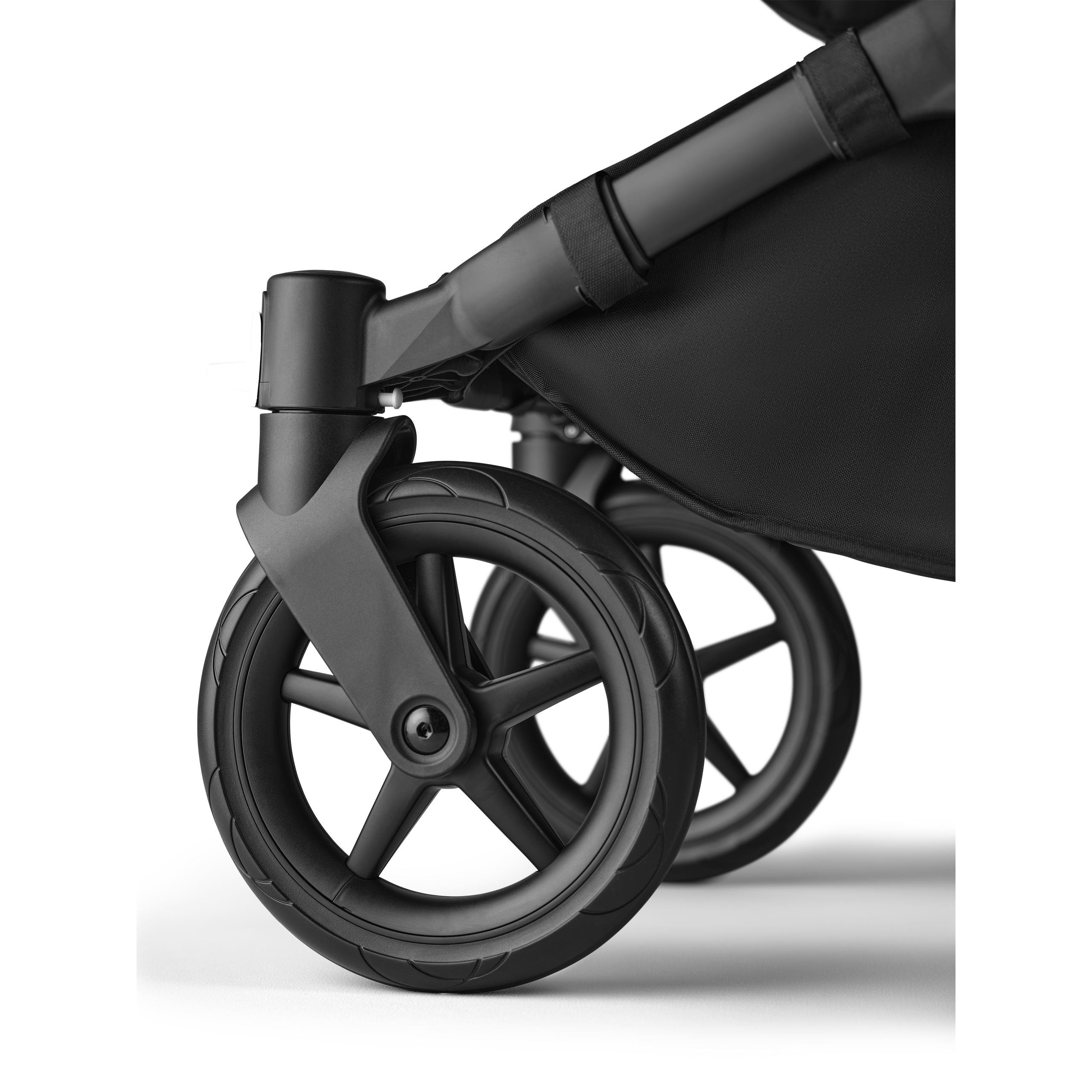 Bugaboo Donkey 5 twin stroller aluminium base, midnight black fabrics, midnight black sun canopy - Thumbnail Slide 9 of 10