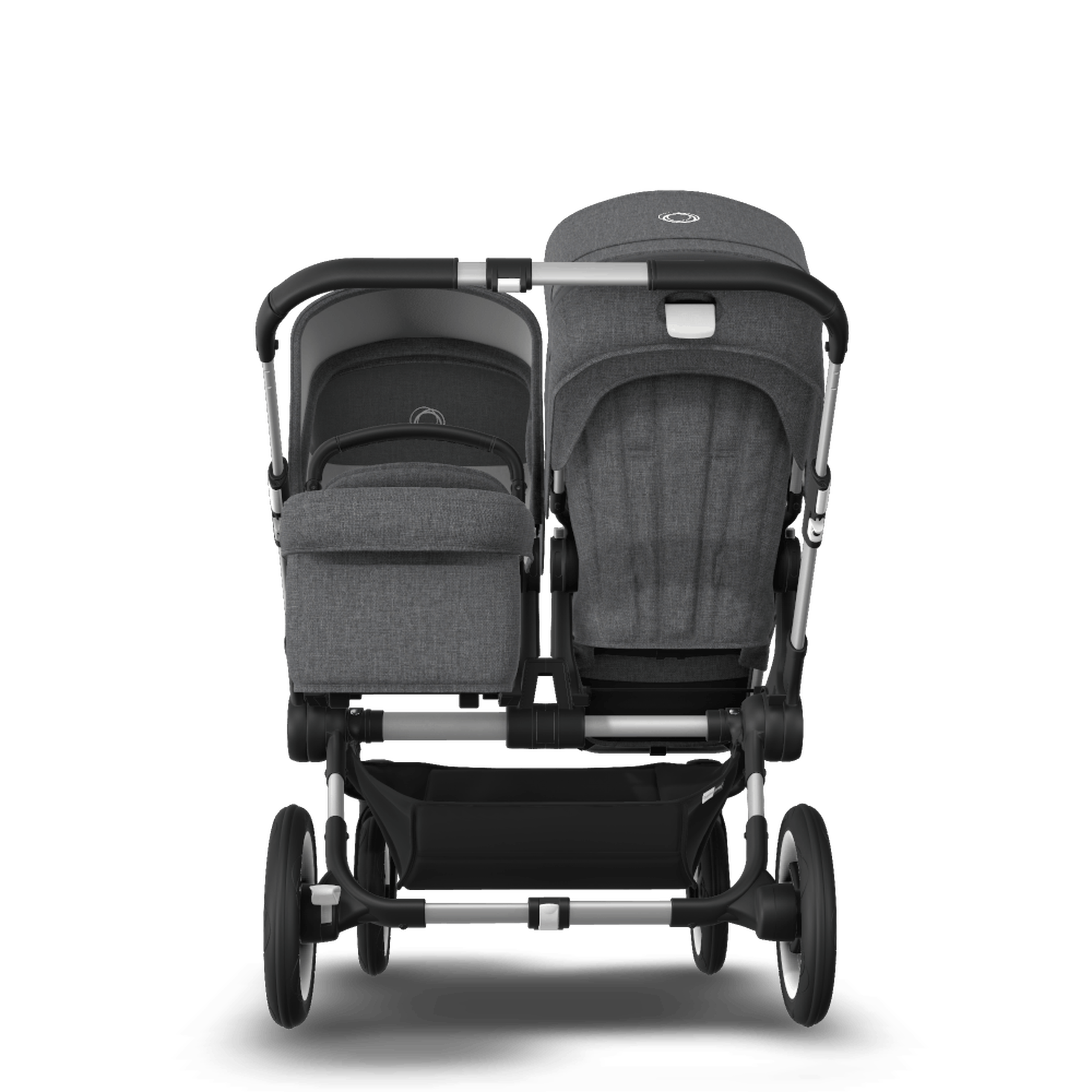 Refurbished Bugaboo Donkey3 duo compl UK ALU/GREY MELANGE-GREY MELANGE - Thumbnail Slide 4 van 5