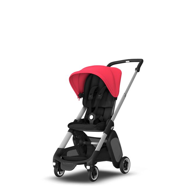Bugaboo Ant seat stroller neon red sun canopy, black fabrics, aluminium base - Main Image Slide 5 of 6