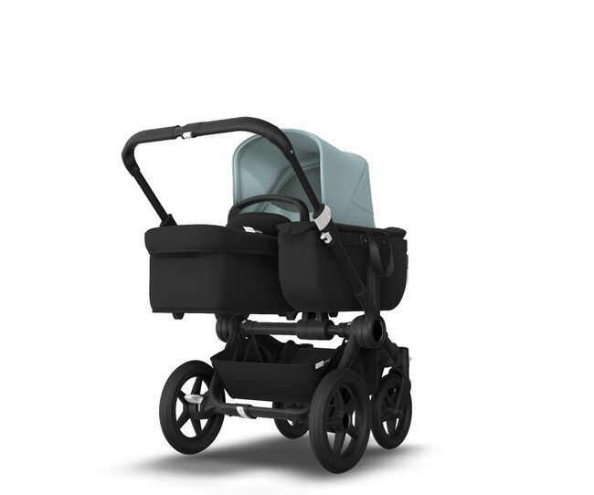US - Bugaboo D3M stroller bundle black black vapor blue - Main Image Slide 1 of 4