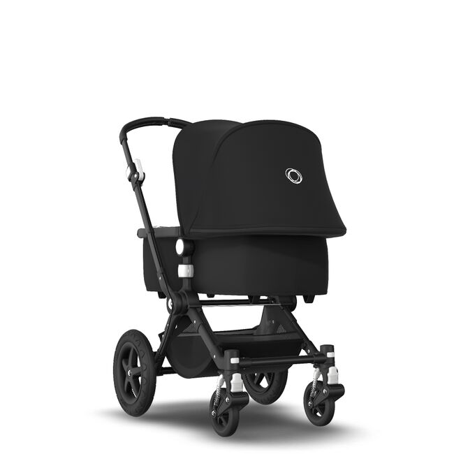 Bugaboo Cameleon 3 Plus seat and bassinet stroller black sun canopy, black fabrics, black base - Main Image Slide 1 van 8