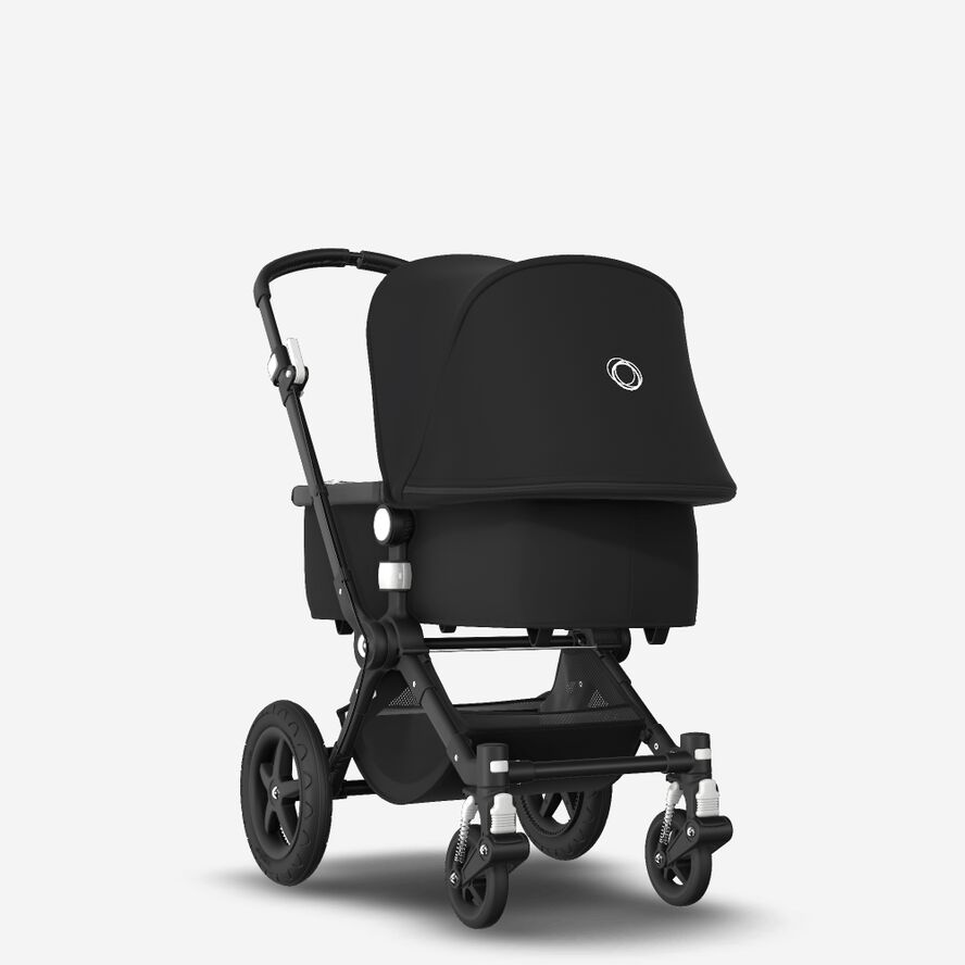 Bugaboo Cameleon 3 Plus seat and bassinet stroller black sun canopy, black fabrics, black base