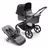 Refurbished Bugaboo Fox 5 bassinet and seat stroller graphite base, grey melange fabrics, midnight black sun canopy - Thumbnail Slide 1 van 7