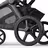 Bugaboo Kangaroo tandem pram black base, moon grey fabrics, moon grey sun canopy - Thumbnail Slide 14 of 18