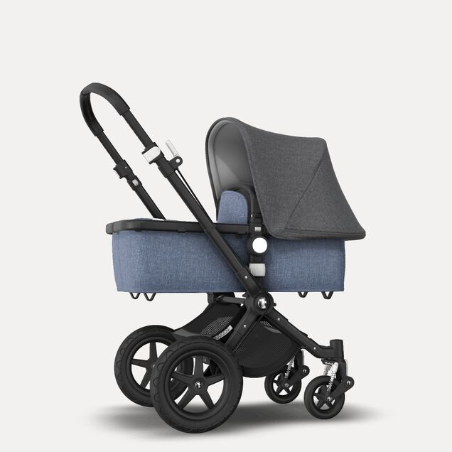 Bugaboo Cameleon3 Plus grey melange sun canopy, blue melange fabrics, black base - Main Image Slide 6 of 6