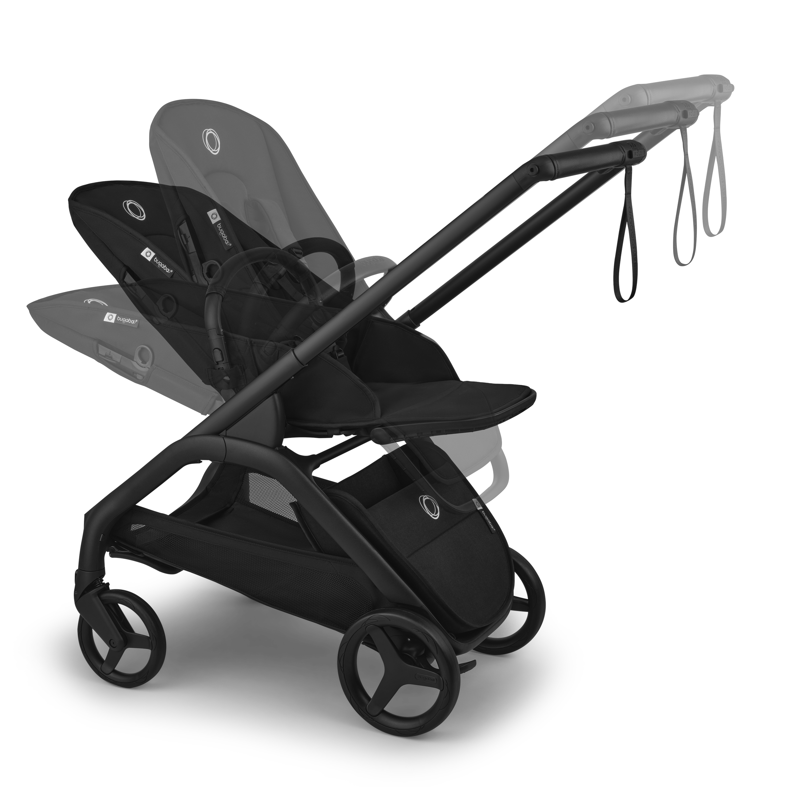 Bugaboo x Stella McCartney Dragonfly Plus 2-in-1 pram tobacco brown base, tobacco brown fabrics, tobacco brown sun canopy - Thumbnail Slide 9 of 12