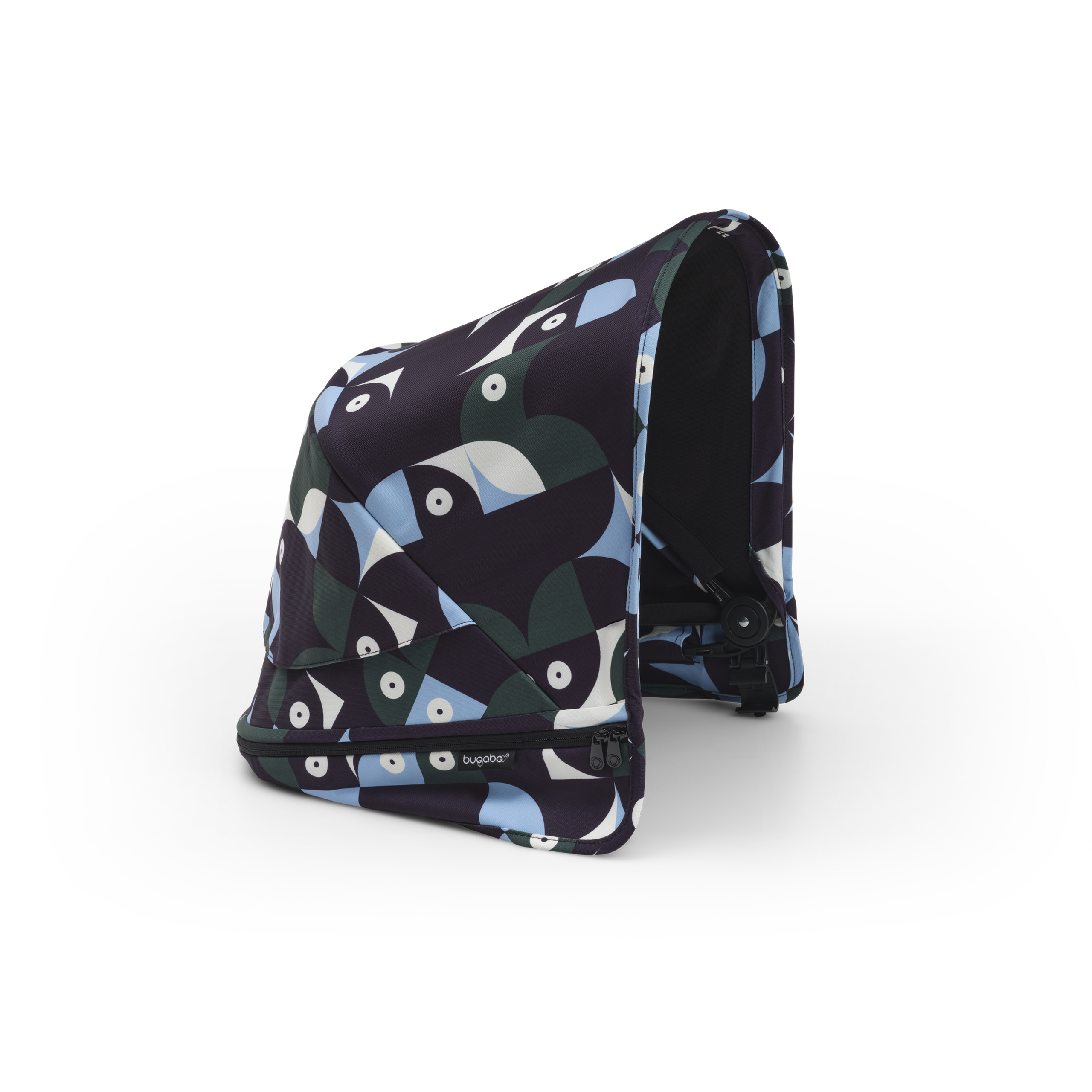 Bugaboo Donkey 5 sun canopy Animal Explorer GREEN/ LIGHT BLUE  - Thumbnail Slide 1 of 3
