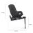 Side view of Bugaboo Owl by Nuna car seat on the 360 ISOFIX Base, with measurements: Height including base: 50-68 cm, length including base: 66-74 cm, length stability leg: 26-52 cm. - Thumbnail Slide 4 of 8