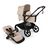 Bugaboo Kangaroo 2-in-1 pram black base, desert taupe fabrics, desert taupe sun canopy - Thumbnail Slide 1 of 18