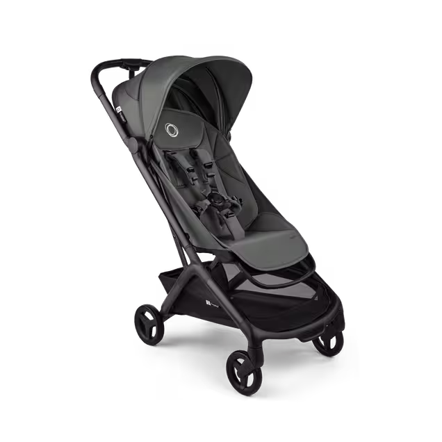 Bugaboo Butterfly 2 ultra-compact travel pram with black chassis, Forest Green fabrics, and Forest Green sun canopy. - Main Image Slide 1 of 9