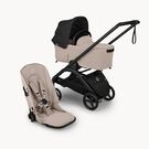 Bugaboo Dragonfly Plus 2-in-1 stroller black base, desert taupe fabrics, heritage black sun canopy