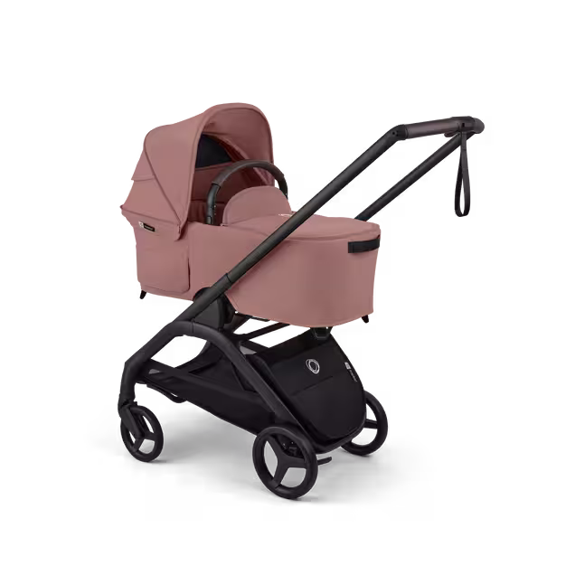 Bugaboo Dragonfly Plus 2-in-1 stroller black base, dusty pink fabrics, dusty pink sun canopy  - Main Image Slide 2 of 11