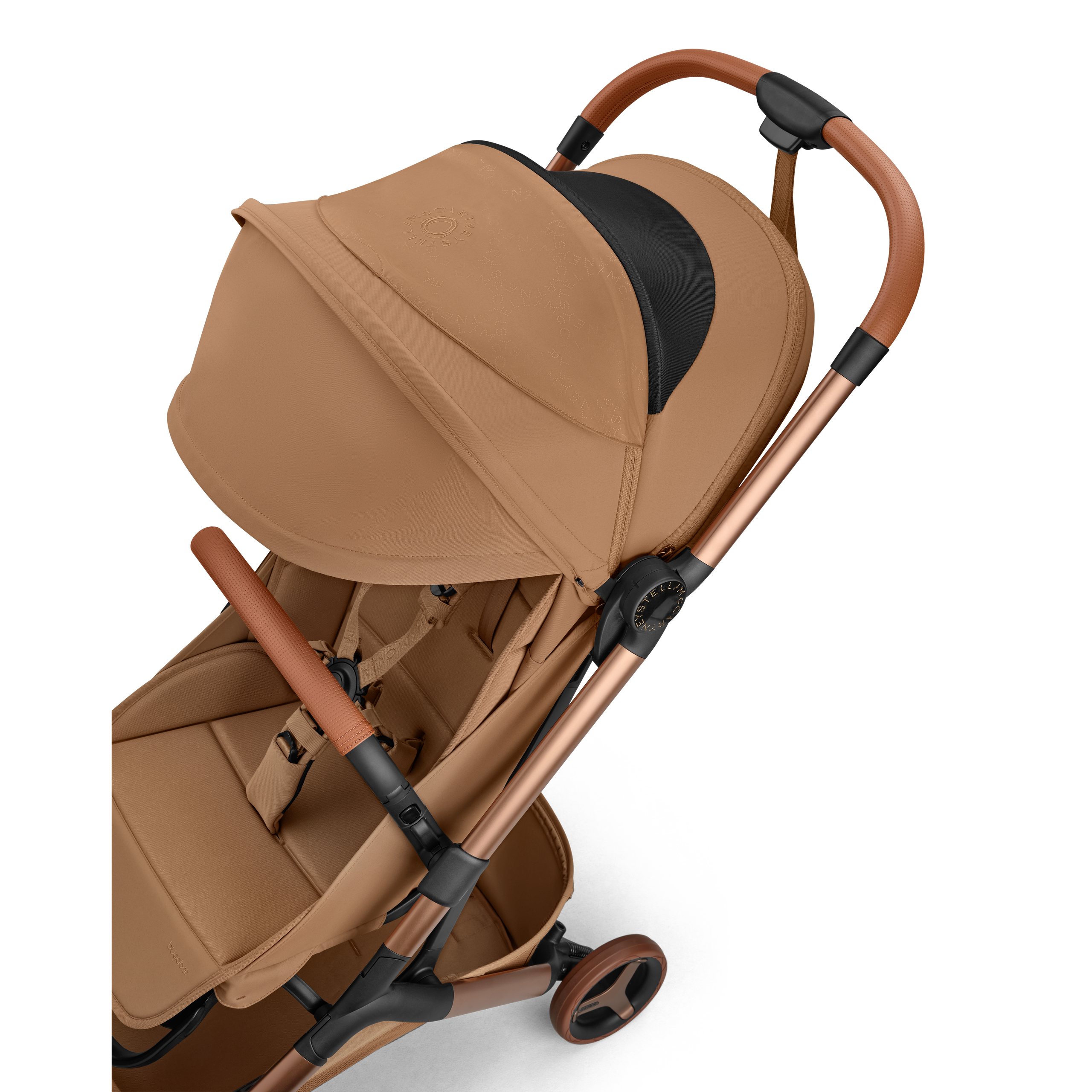 Bugaboo x Stella McCartney Butterfly 2 travel stroller tobacco brown base, tobacco brown fabrics, tobacco brown sun canopy - Thumbnail Slide 9 of 11