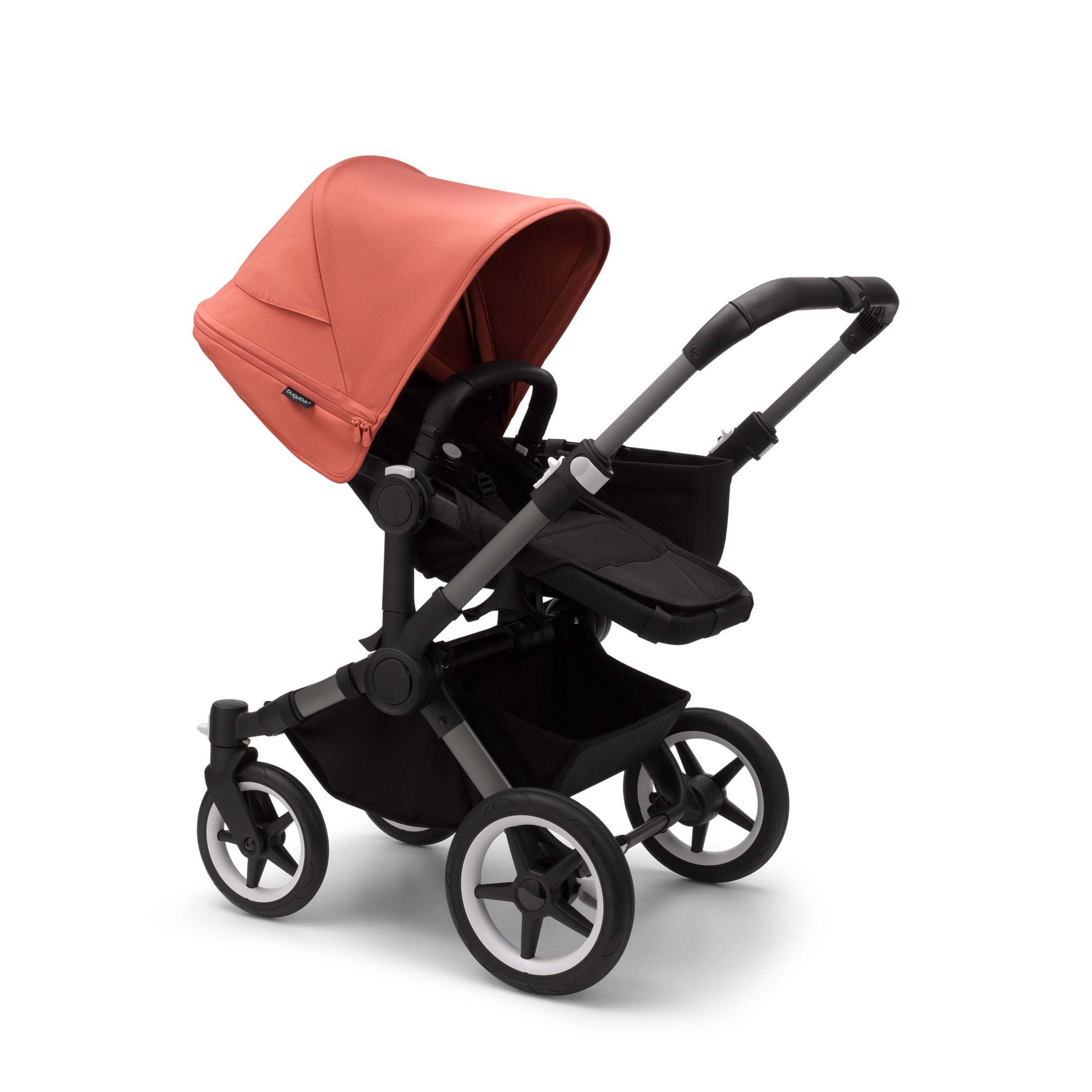 Bugaboo Donkey 5 Mono complete ASIA GRAPHITE/MIDNIGHT BLACK-SUNRISE RED - Thumbnail Slide 11 of 11
