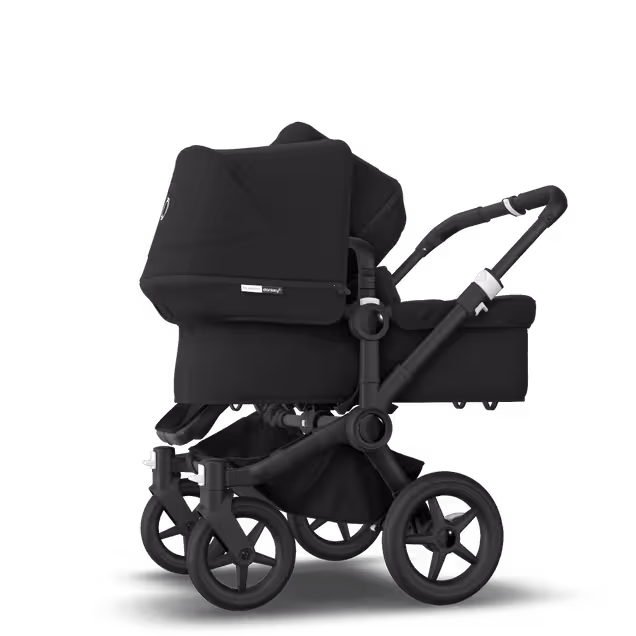 Bugaboo Donkey 3 Duo Black sun canopy, black seat, black chassis - Main Image Slide 4 of 6