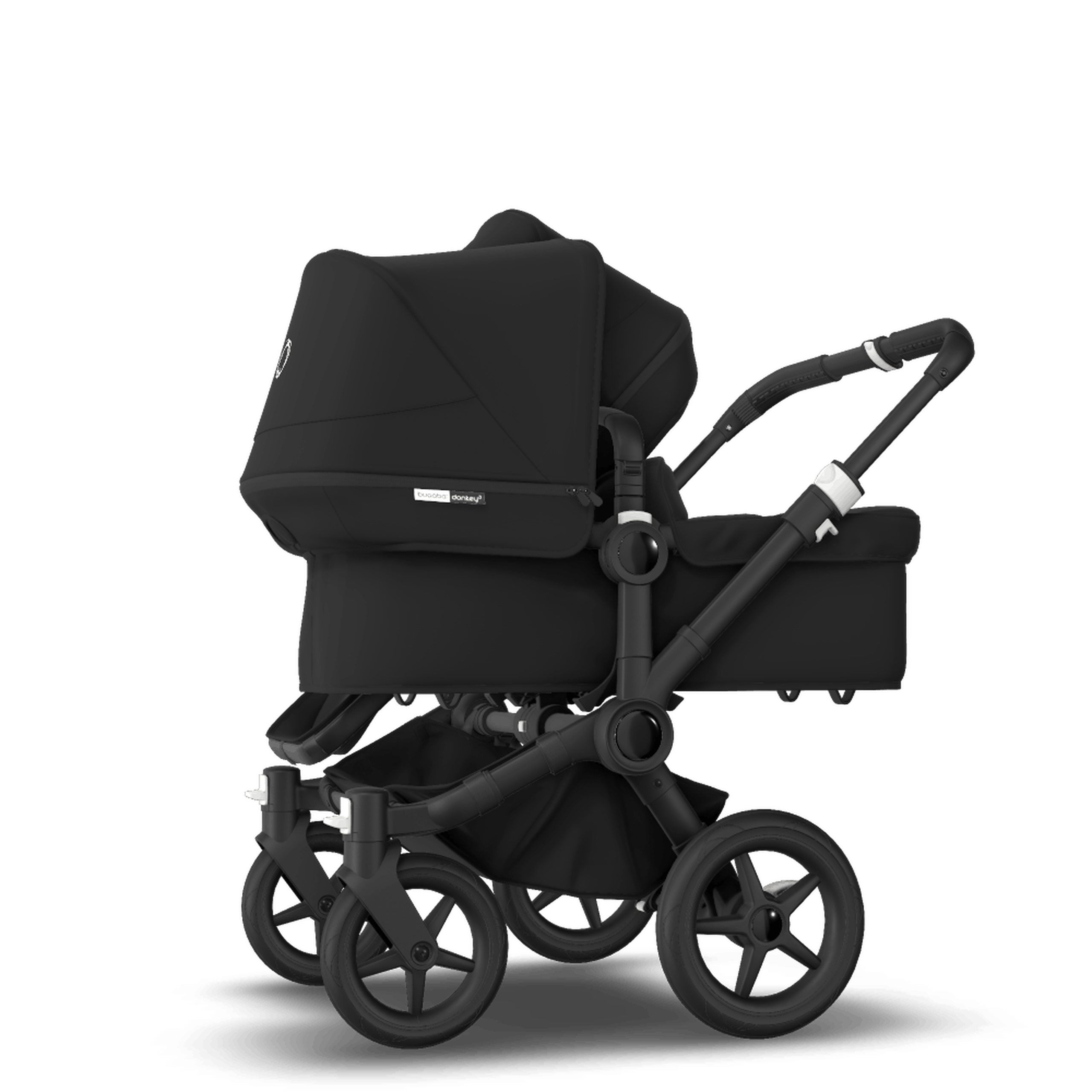 Bugaboo Donkey 3 Duo Black sun canopy, black seat, black chassis - Thumbnail Slide 4 of 6