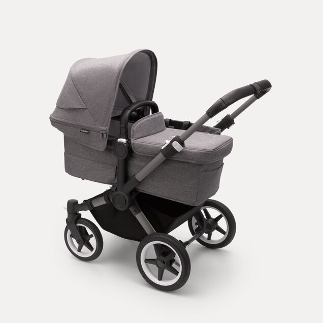 Refurbished Bugaboo Donkey 5 Mono complete UK GRAPHITE/GREY MÉLANGE-GREY MÉLANGE - Main Image Slide 2 of 7
