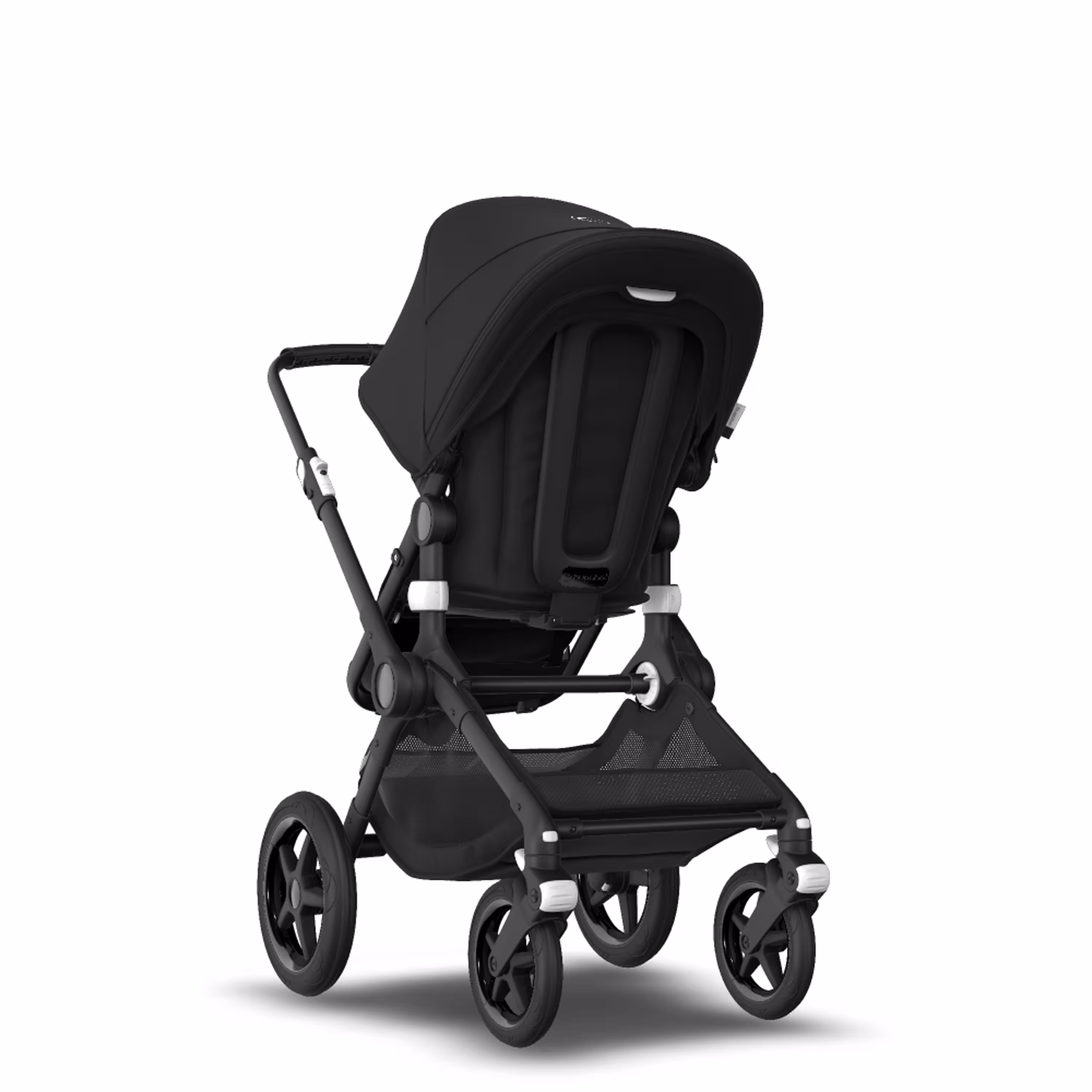 Bugaboo Fox 2 seat and bassinet pram black sun canopy, black fabrics, black chassis - Main Modal Image Slide 5 of 8
