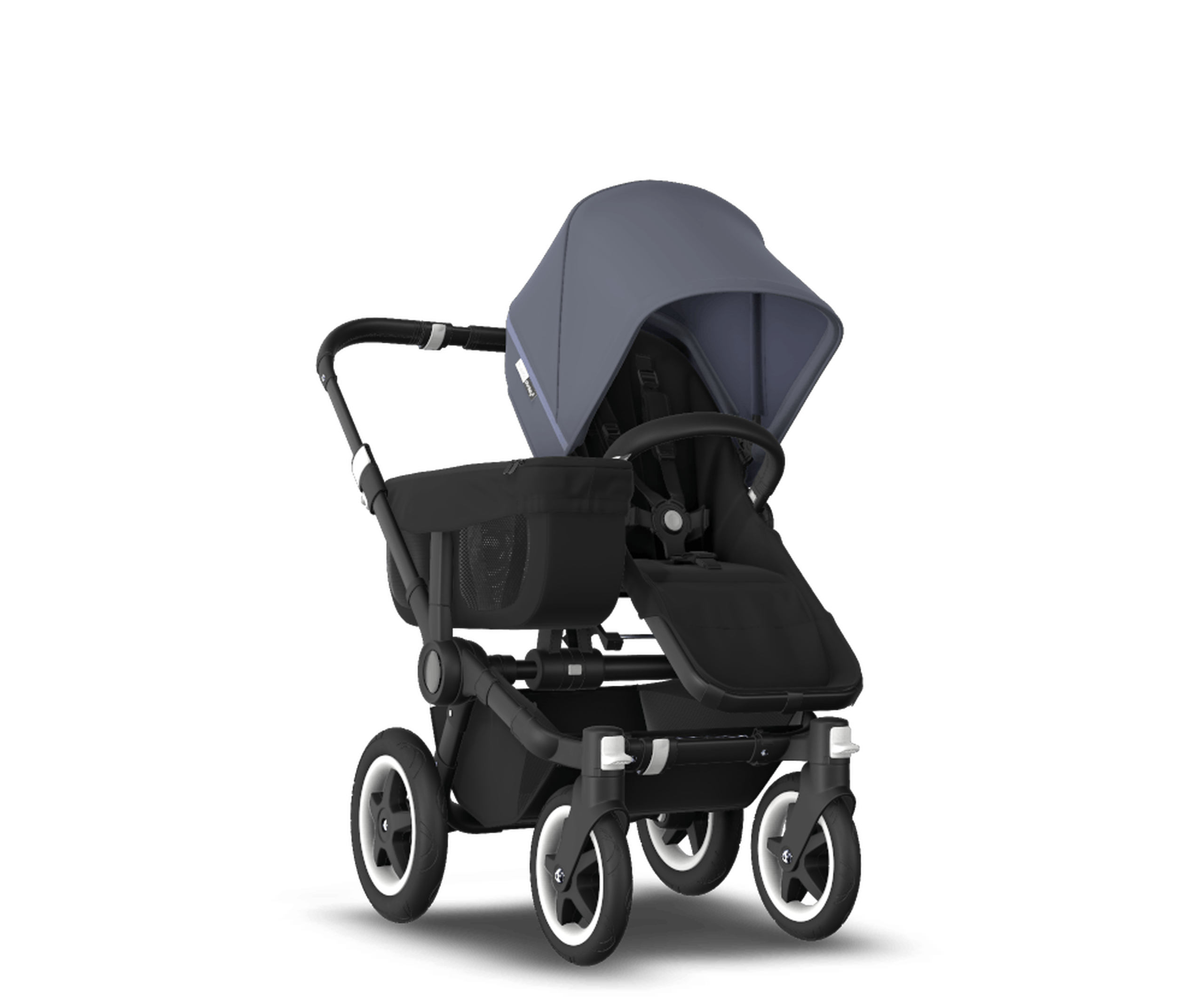US - D2M stroller bundle, black, black, steel blue - Thumbnail Slide 1 of 4