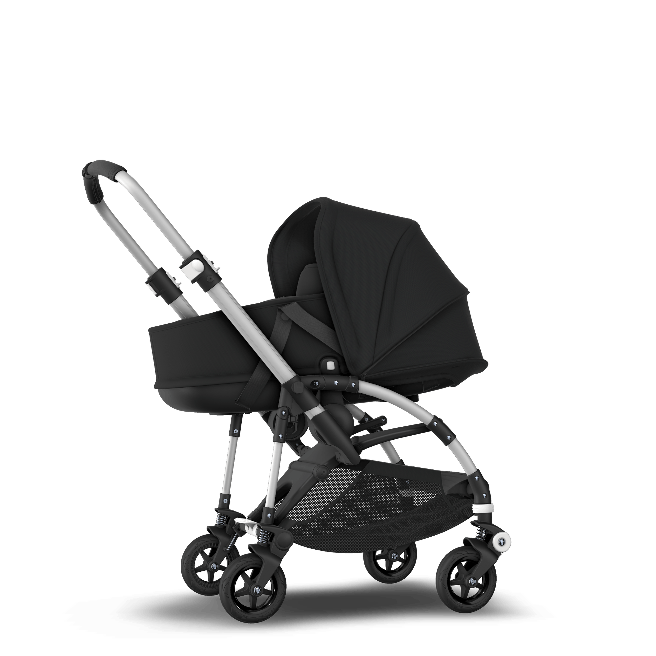 Bugaboo Bee5 bassinet and seat stroller with self stand black sun