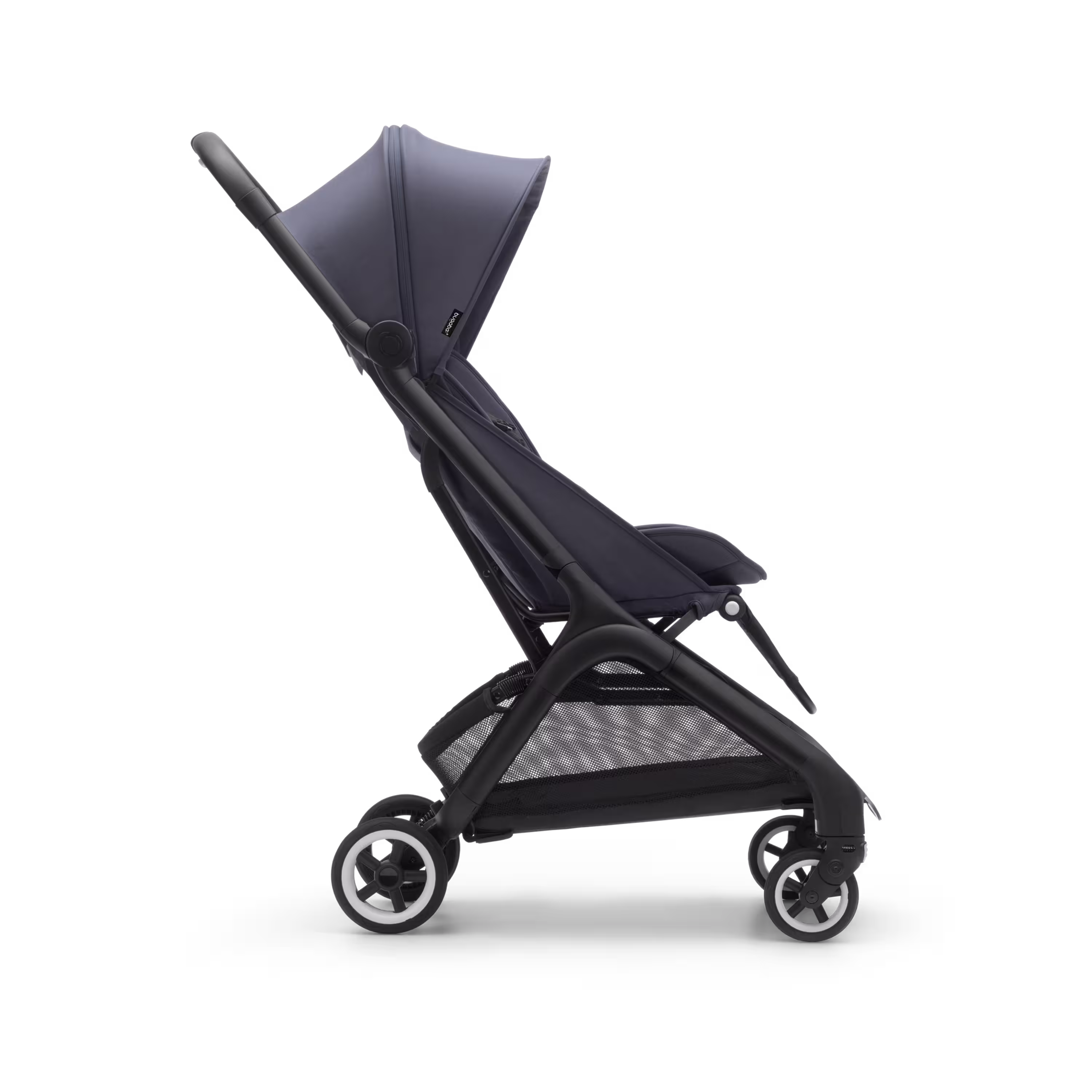 Bugaboo Butterfly travel stroller black base, stormy blue fabrics, stormy blue sun canopy - Main Modal Image Slide 2 of 13
