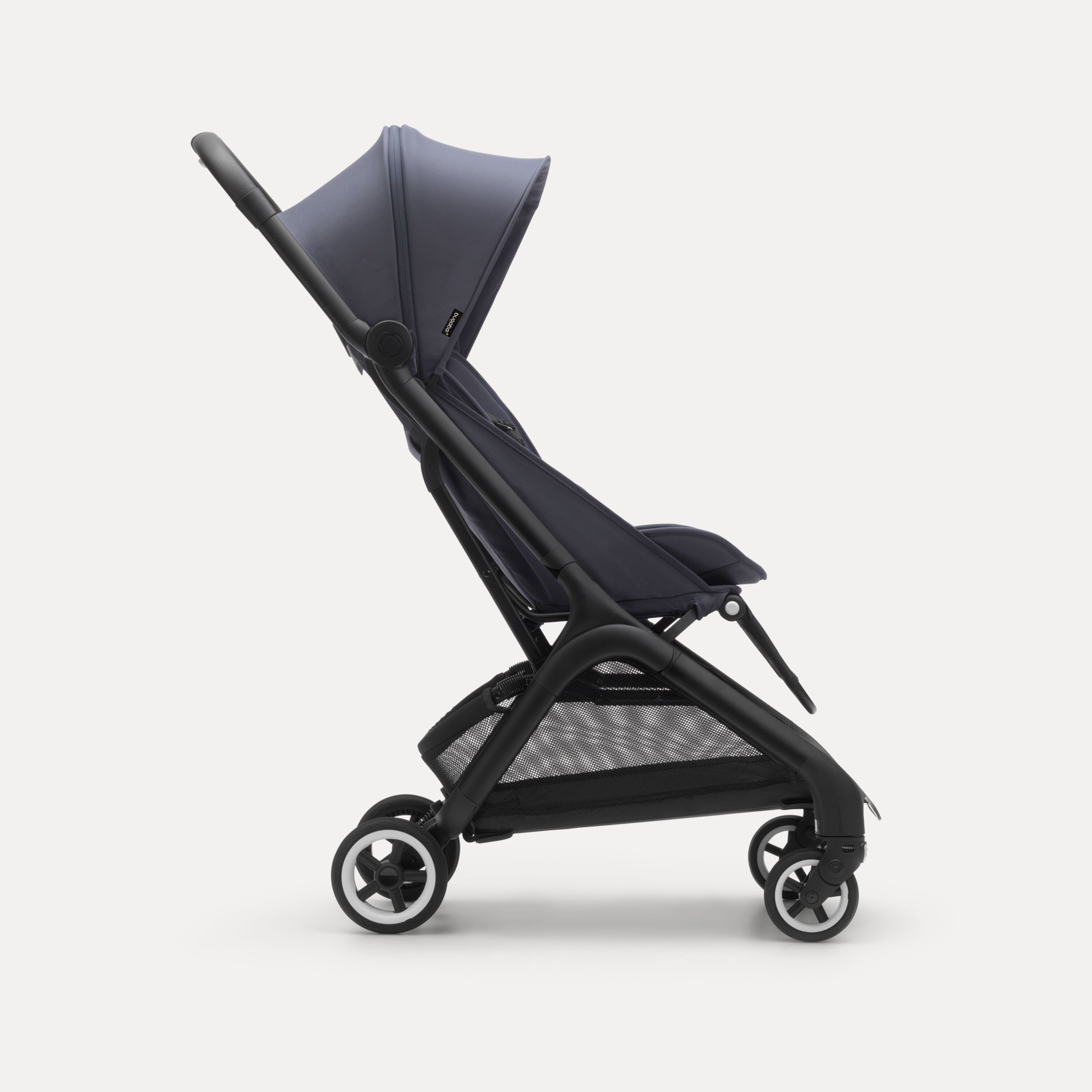Bugaboo Butterfly travel stroller black base, stormy blue fabrics, stormy blue sun canopy - Main Modal Image Slide 2 of 13