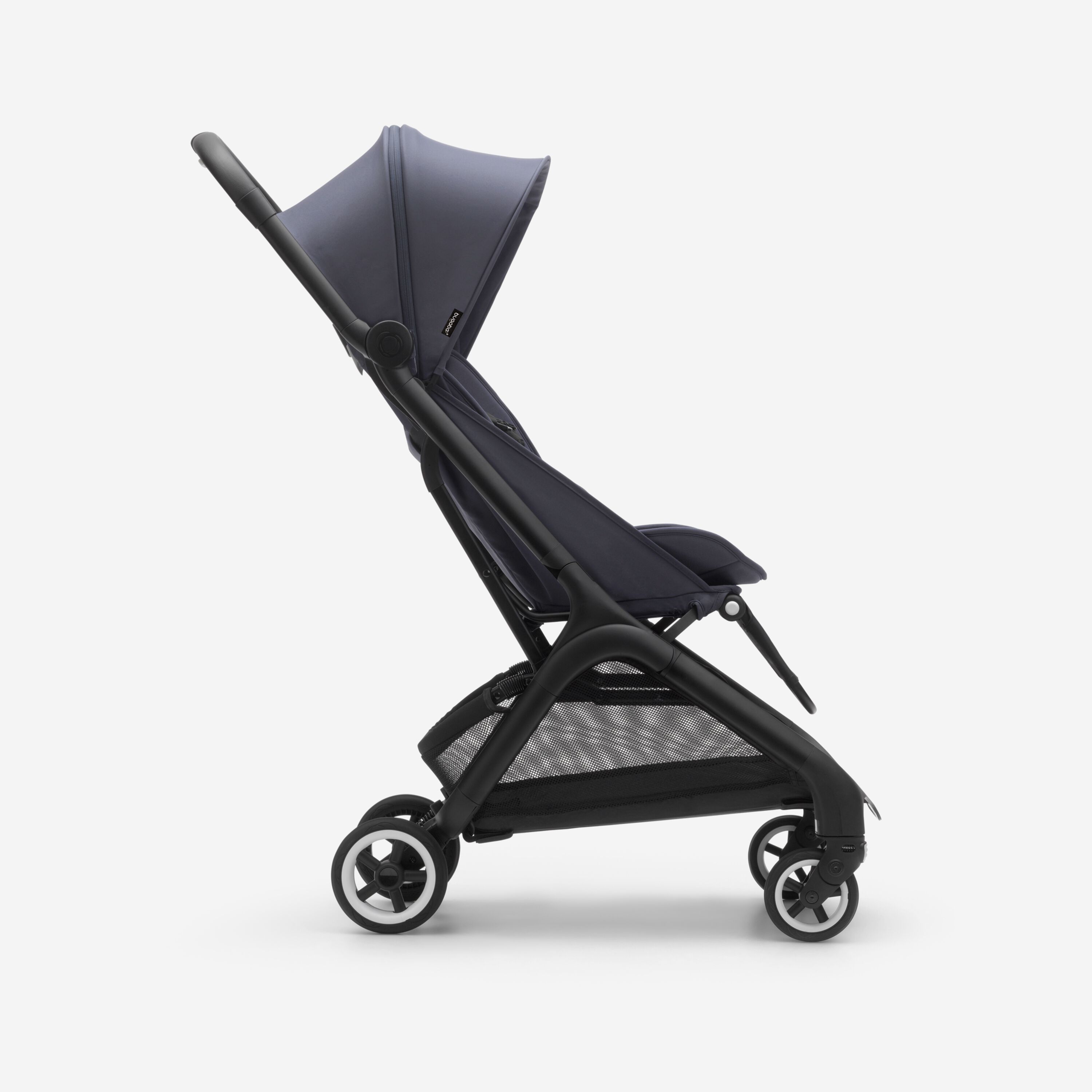 Bugaboo Butterfly travel stroller black base, stormy blue fabrics, stormy blue sun canopy - Main Modal Image Slide 2 of 13