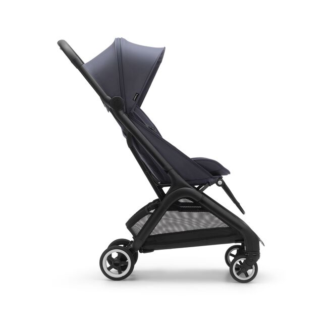 Bugaboo Butterfly seat stroller black base, stormy blue fabrics, stormy blue sun canopy - Main Image Slide 2 of 14
