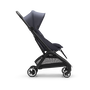 Bugaboo Butterfly seat stroller black base, stormy blue fabrics, stormy blue sun canopy - Thumbnail Modal Image Slide 2 of 14