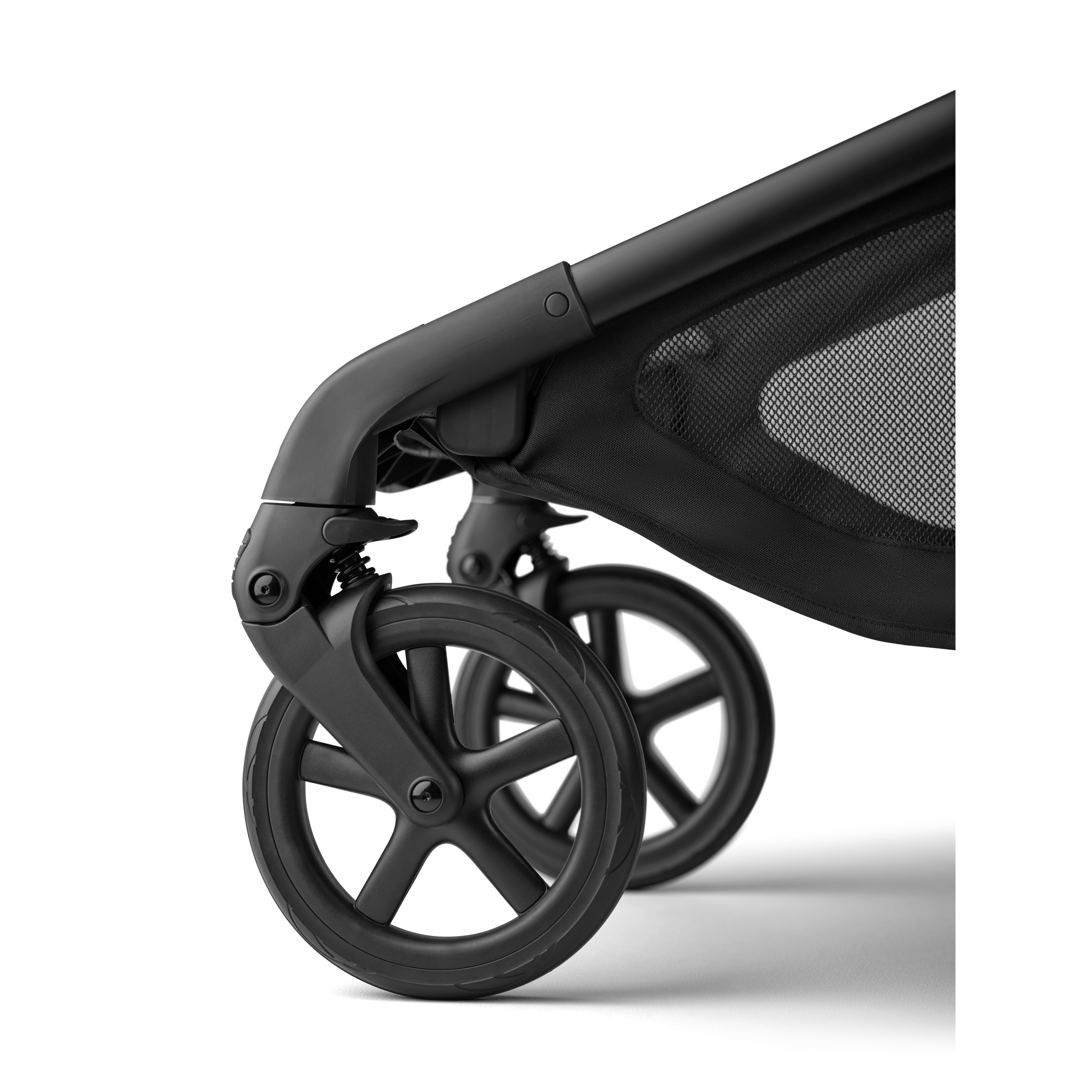 Bugaboo Kangaroo seat-only stroller black base, desert taupe fabrics, desert taupe sun canopy - Thumbnail Slide 9 of 11