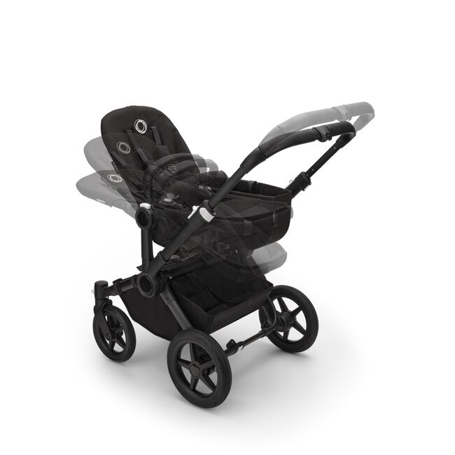 Bugaboo Donkey 5 Mono bassinet and seat stroller graphite base, classic collection dark navy fabrics, classic collection dark navy sun canopy - Main Image Slide 9 of 13