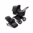 Bugaboo Fox 3 bassinet and seat stroller black base, mineral washed black fabrics, mineral washed black sun canopy - Thumbnail Slide 1 of 15