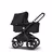 Bugaboo Fox 2 seat and bassinet pram black sun canopy, black fabrics, black chassis - Thumbnail Slide 2 of 8