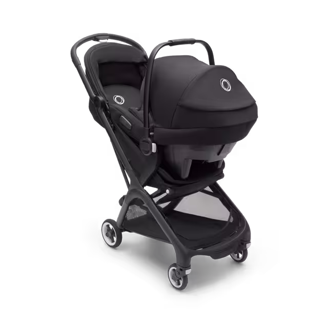 Bugaboo Butterfly travel stroller black base, midnight black fabrics, midnight black sun canopy - Main Image Slide 12 of 13