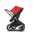 Bugaboo Fox 2 seat and bassinet stroller red sun canopy, grey melange fabrics, black base - Thumbnail Slide 8 of 10