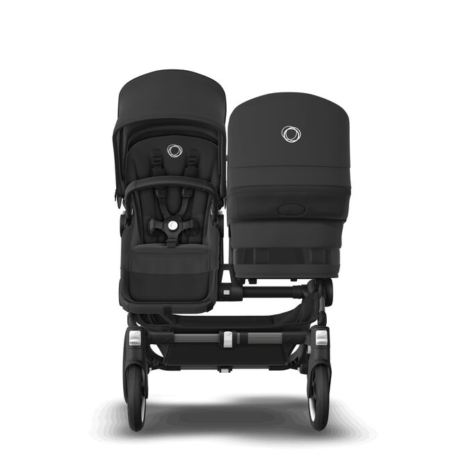 Bugaboo Donkey 5 Duo bassinet and seat stroller graphite base, midnight black fabrics, midnight black sun canopy - Main Image Slide 2 of 12