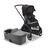 Refurbished Bugaboo Dragonfly bassinet and seat stroller black base, grey melange fabrics, midnight black sun canopy - Thumbnail Slide 2 van 2