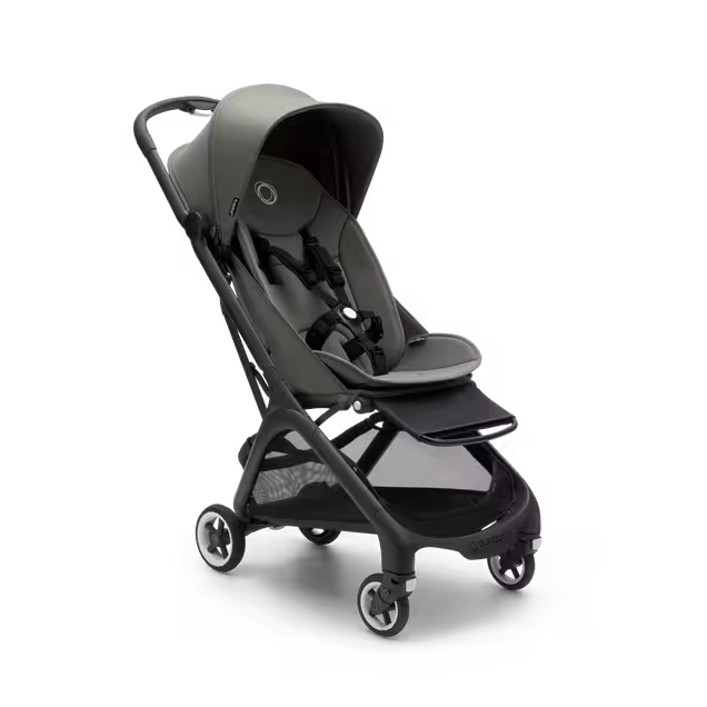 Bugaboo Butterfly travel stroller black base, forest green fabrics, forest green sun canopy - Main Image Slide 1 of 13