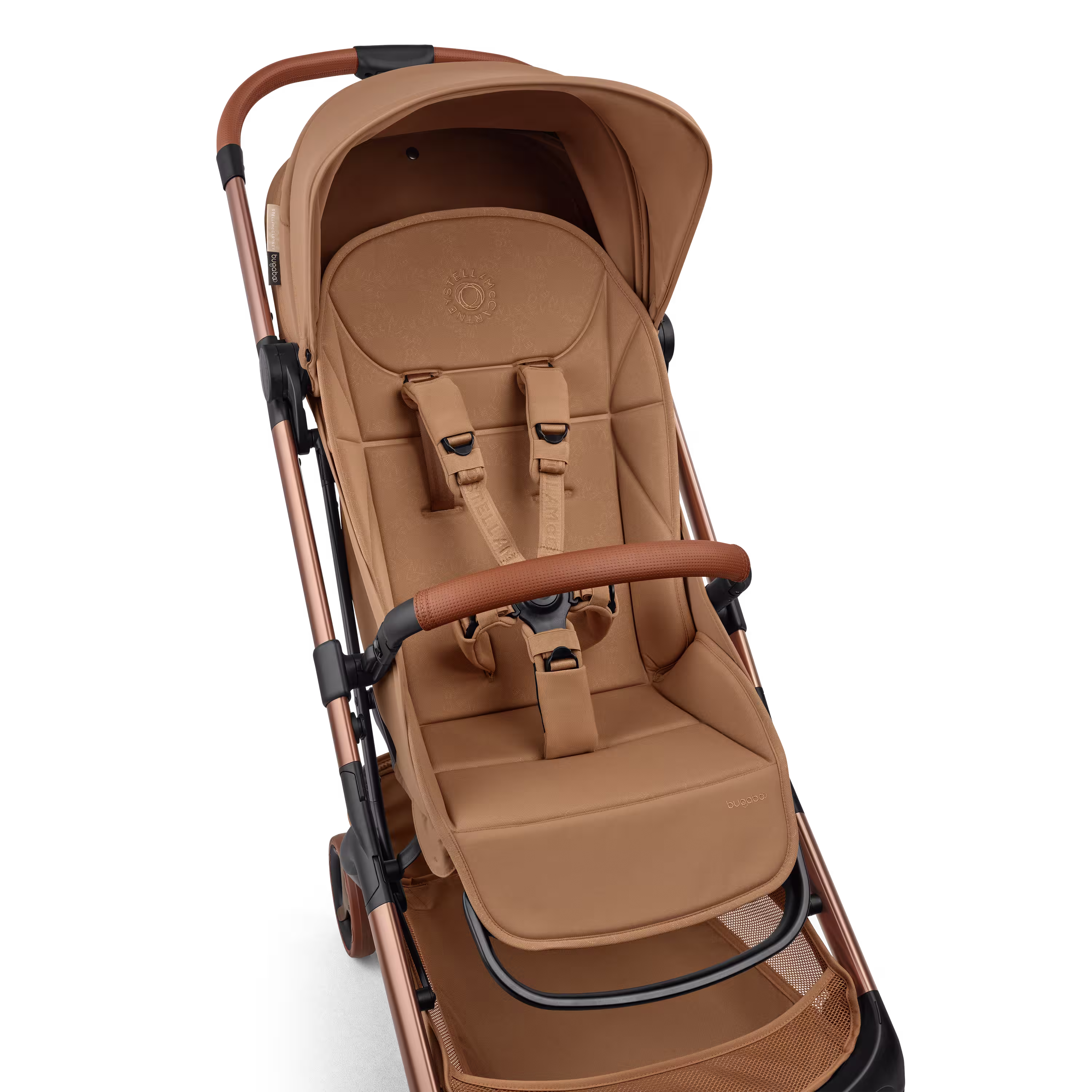 Bugaboo x Stella McCartney Butterfly 2 travel pushchair tobacco brown base, tobacco brown fabrics, tobacco brown sun canopy - Main Modal Image Slide 6 of 11