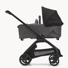 Bugaboo Dragonfly 2-in-1 pram black base, grey fabrics, black sun canopy & grey bassinet