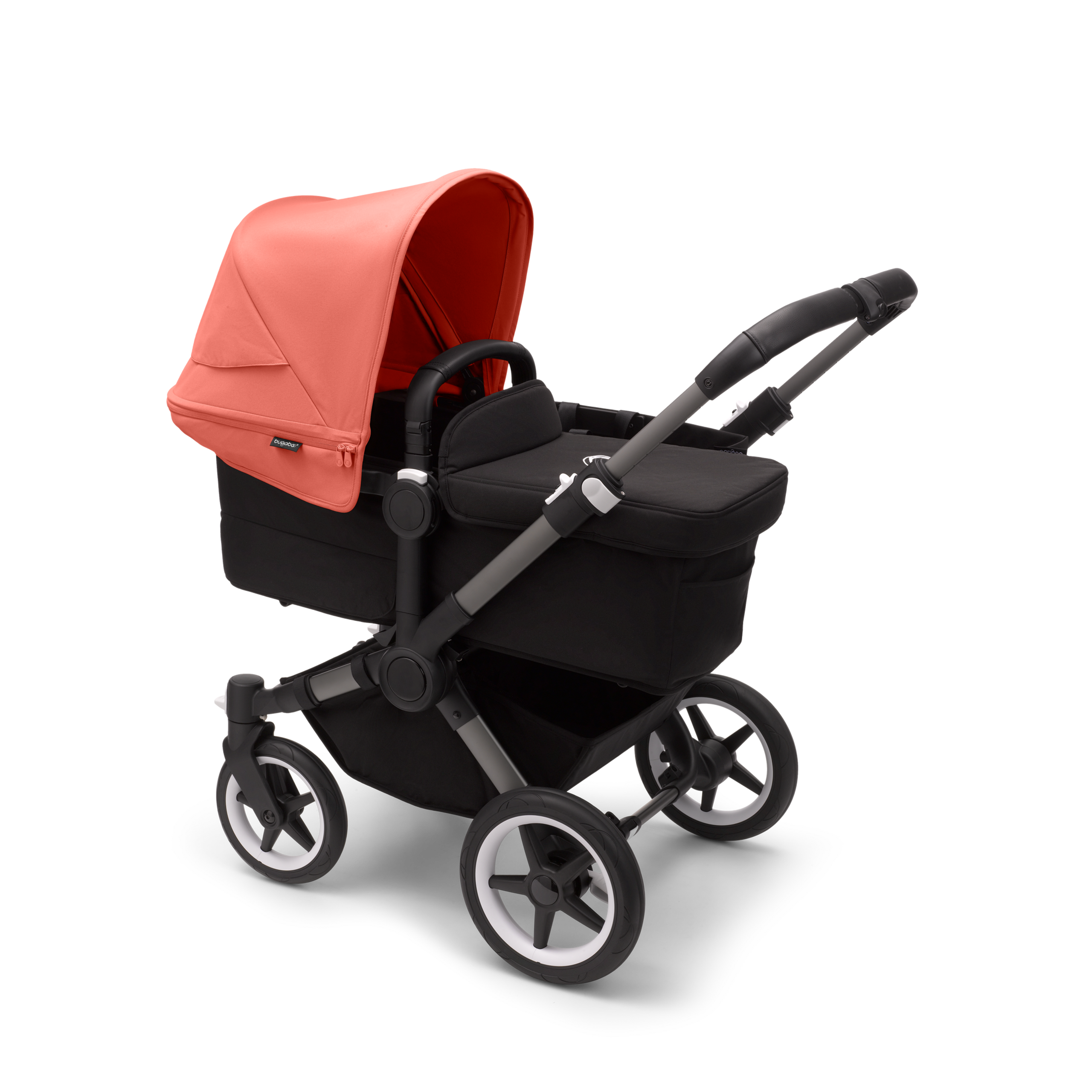 Bugaboo Donkey 5 Mono complete ASIA GRAPHITE/MIDNIGHT BLACK-SUNRISE RED - Thumbnail Slide 8 of 11